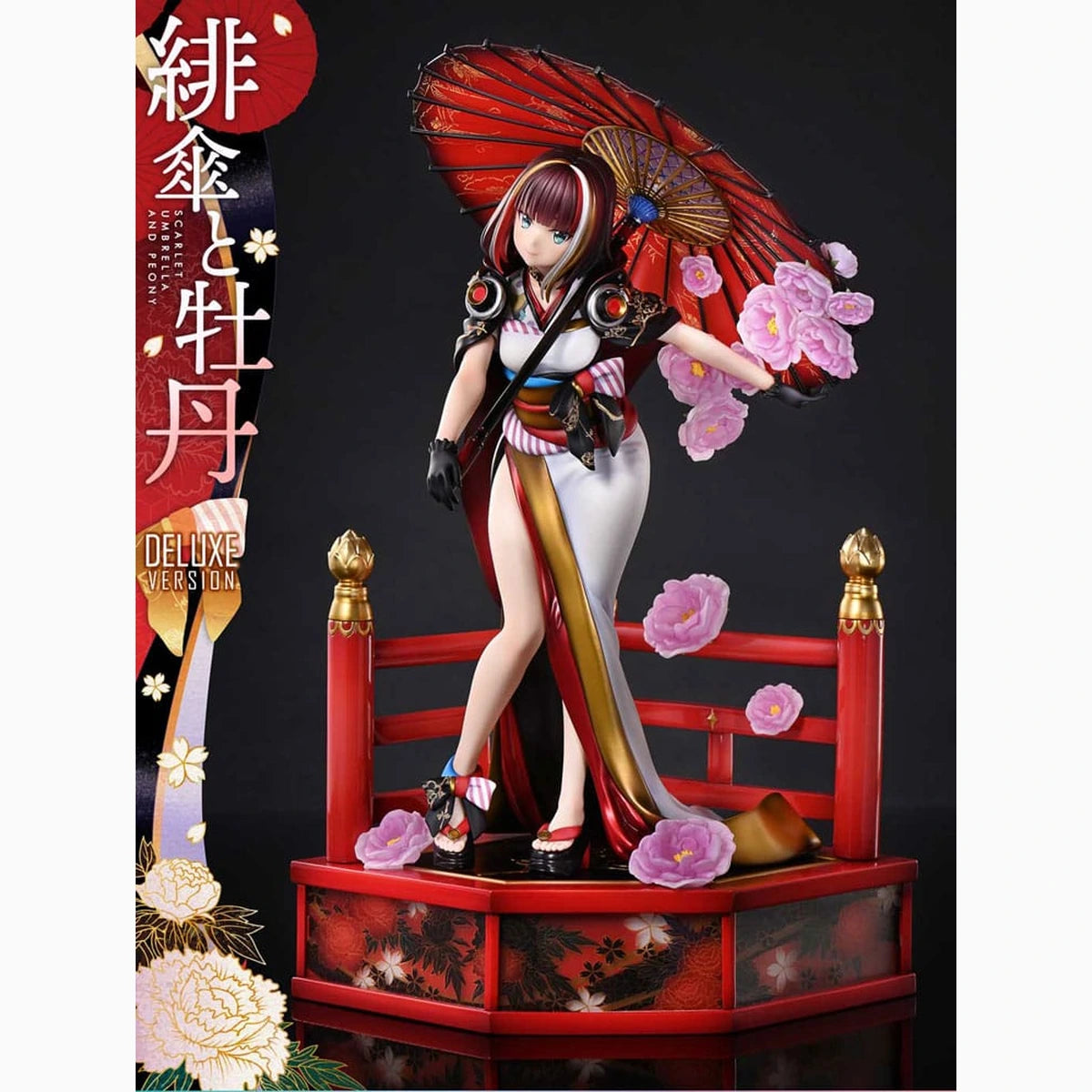 Original Illustration by Fuzichoco statuette PVC 1/7 Prisma Wing Scarlet Umbrella And Peony Deluxe Version 32 cm - Image 1