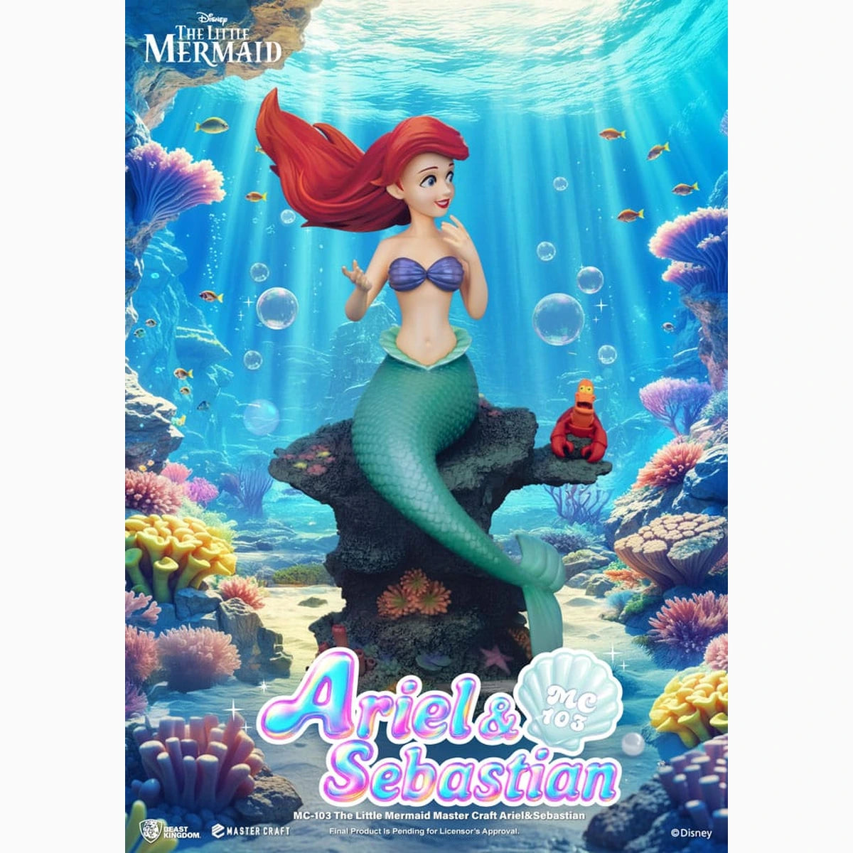 La Petite Sirène statuette Master Craft Ariel & Sébastien 42 cm - Image 4