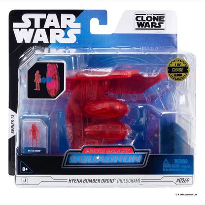 Star Wars Véhicule Moyen & Figurine set Bombardier Hyena (Hologramme Rouge) & Droïde de Combat (Chase) - Image 6