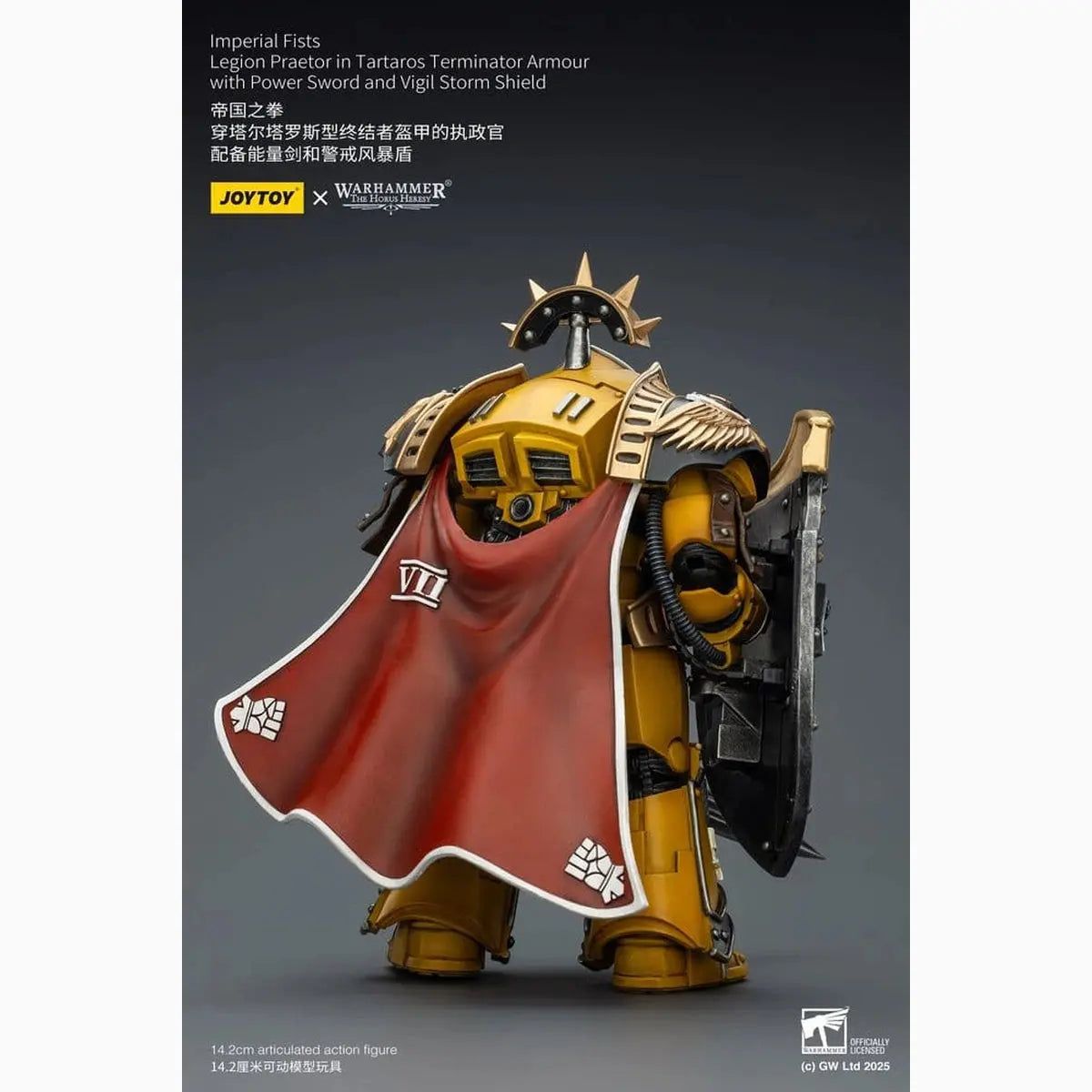 Warhammer Imperial Fists figurine Legion Praetor in Tartaros Terminator Armourwith Power Sword and Vigil Storm Shield 14 cm - Image 6