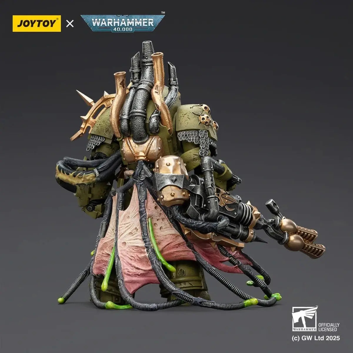 Warhammer 40,000 figurine Death Guard Lord of Virulence with Power Fist and Twin Plague Spewer 14 cm - Image 5