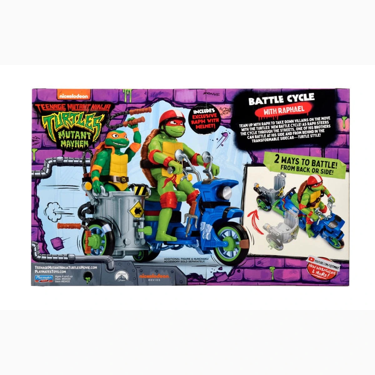 Ninja Turtles : Teenage Years figurine Raphael & Scooter et side-car 11 cm - Image 4