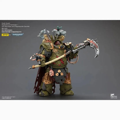 Warhammer 40k figurine 1/18 Death Guard Deathshroud Terminator 1 with Manreaper and Plaguespurter Gauntlet 14 cm - Image 6