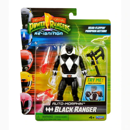 Power Rangers Figurine Auto-Morphin Black Ranger 12 cm - Image ajoutée 10