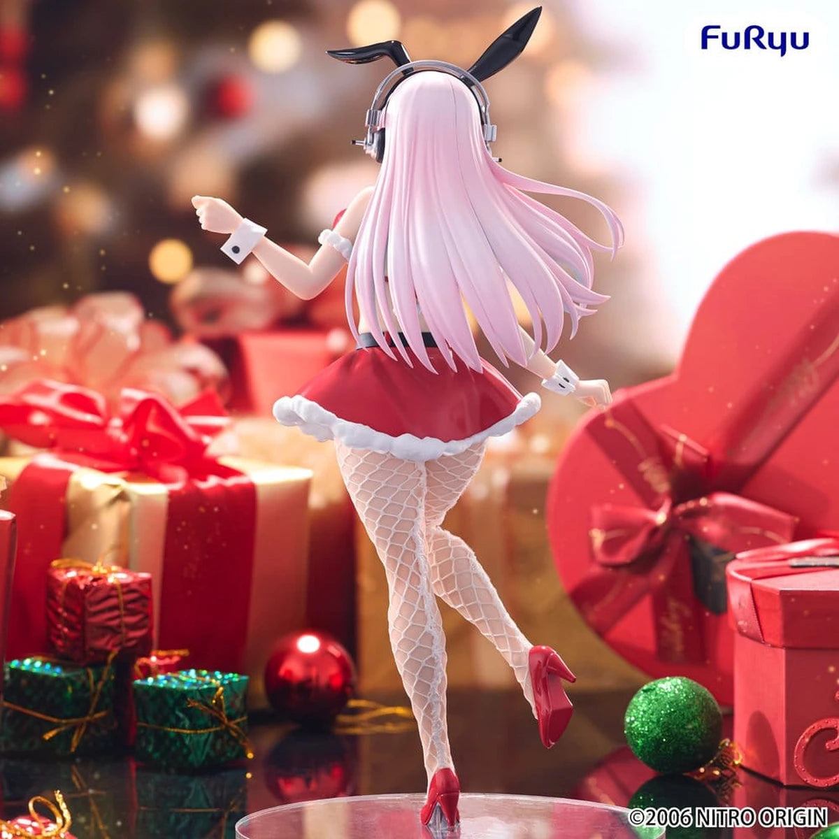 Super Sonico figurine PVC BiCute Bunnies Santa Ver. 30 cm - Image 4