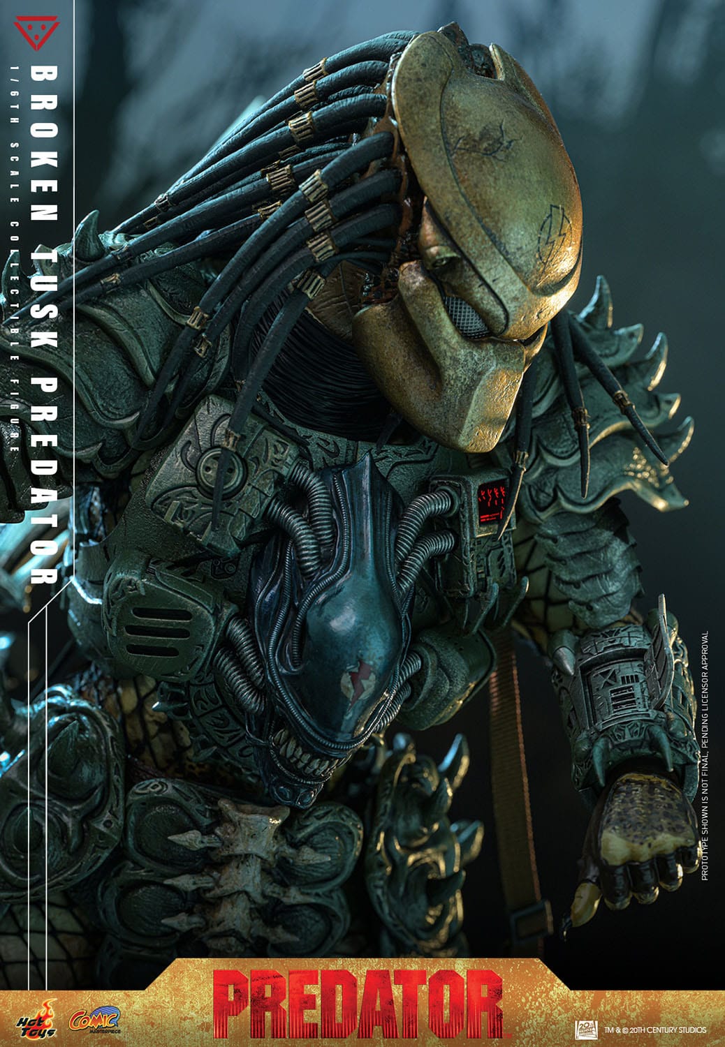 Alien vs. Predator figurine Comic Masterpiece 1/6 Broken Tusk Predator 35 cm Hot Toys