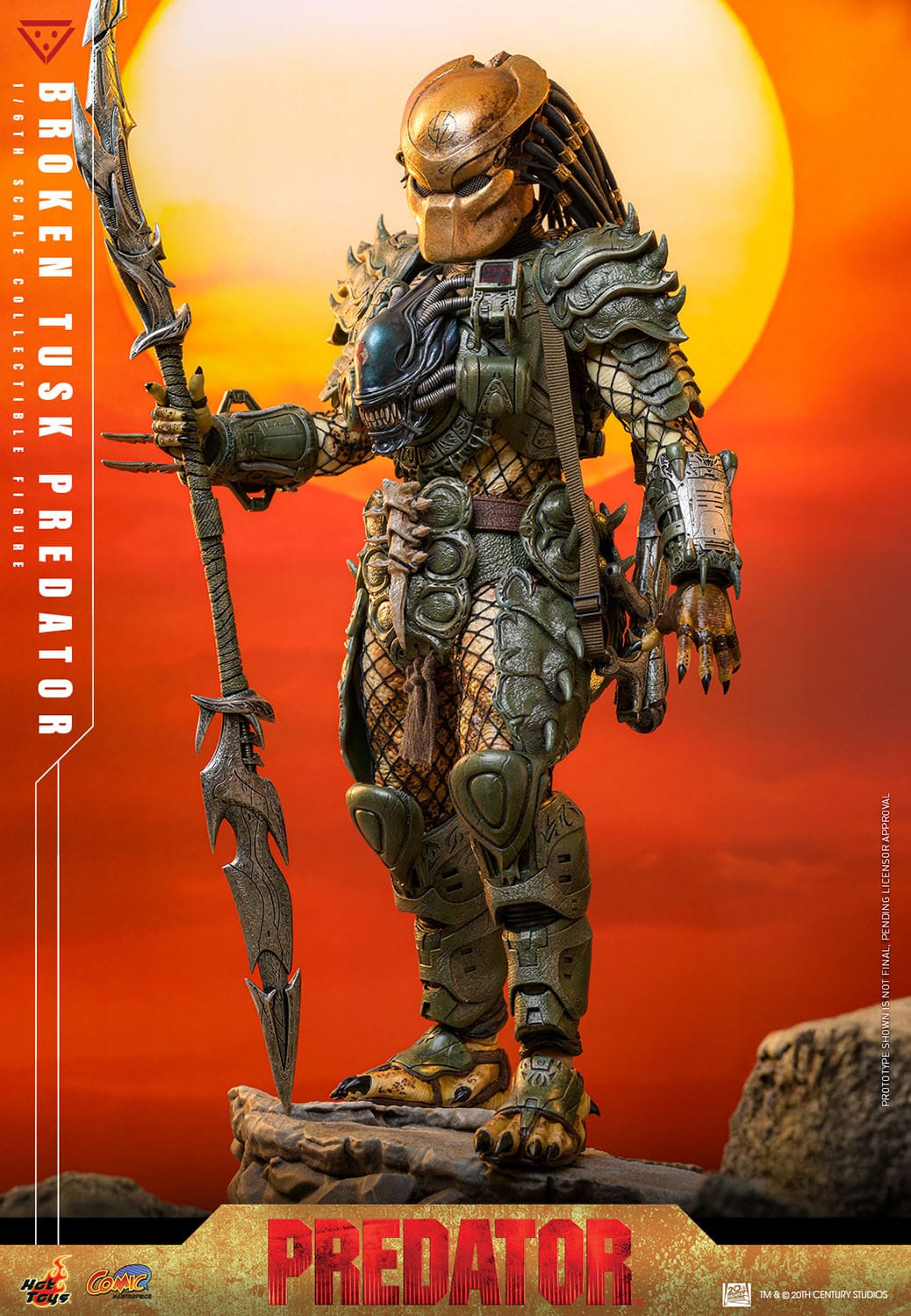 Alien vs. Predator figurine Comic Masterpiece 1/6 Broken Tusk Predator 35 cm Hot Toys