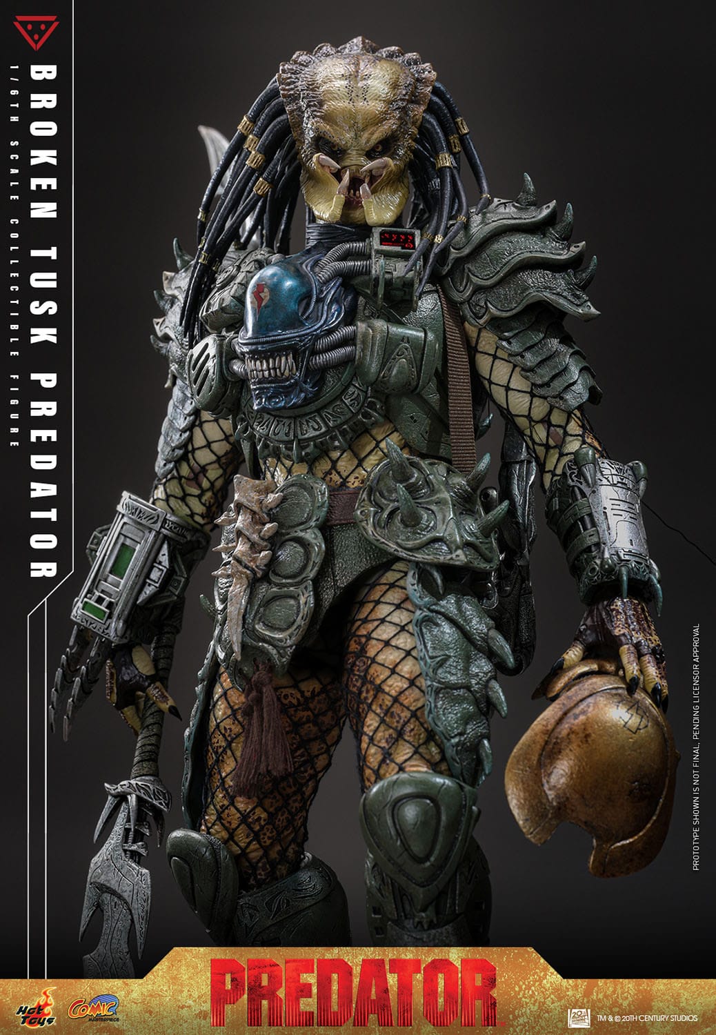 Alien vs. Predator figurine Comic Masterpiece 1/6 Broken Tusk Predator 35 cm Hot Toys