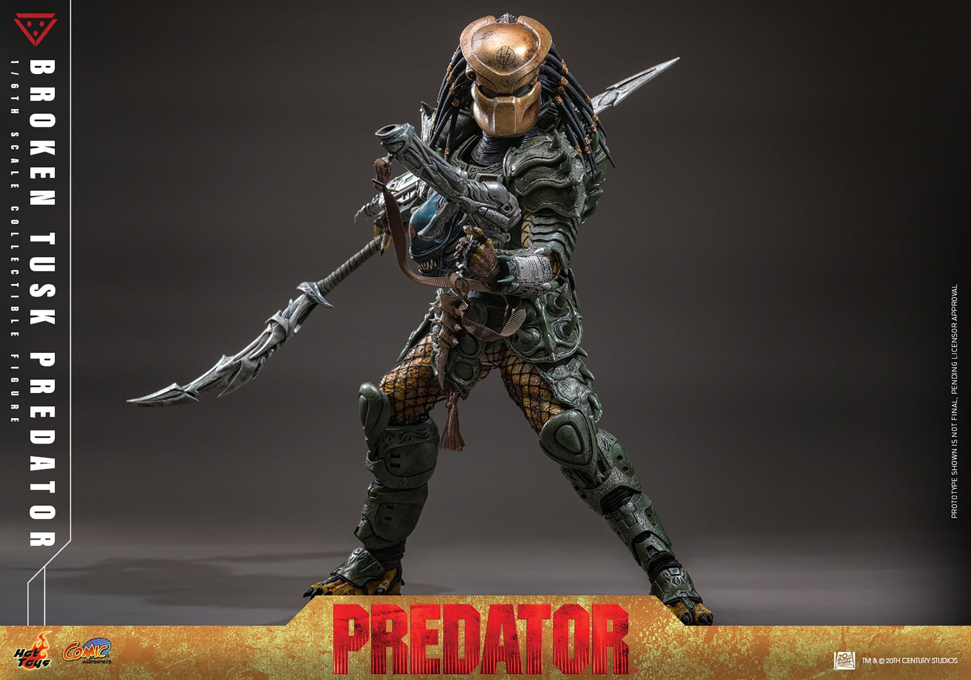 Alien vs. Predator figurine Comic Masterpiece 1/6 Broken Tusk Predator 35 cm Hot Toys