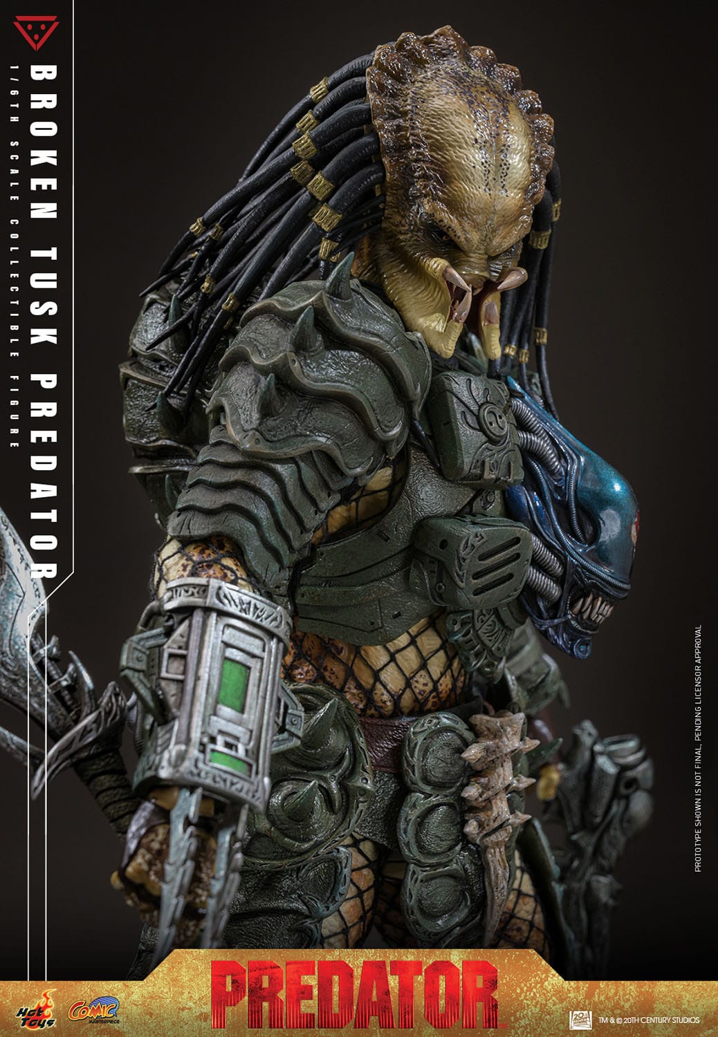 Alien vs. Predator figurine Comic Masterpiece 1/6 Broken Tusk Predator 35 cm Hot Toys