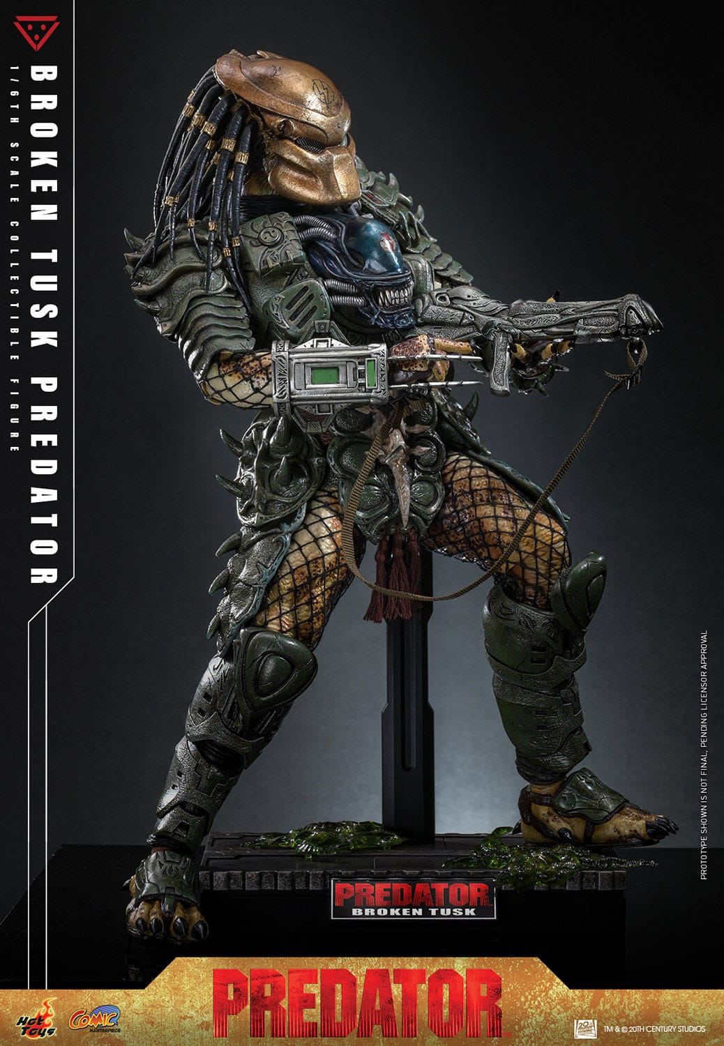 Alien vs. Predator figurine Comic Masterpiece 1/6 Broken Tusk Predator 35 cm Hot Toys