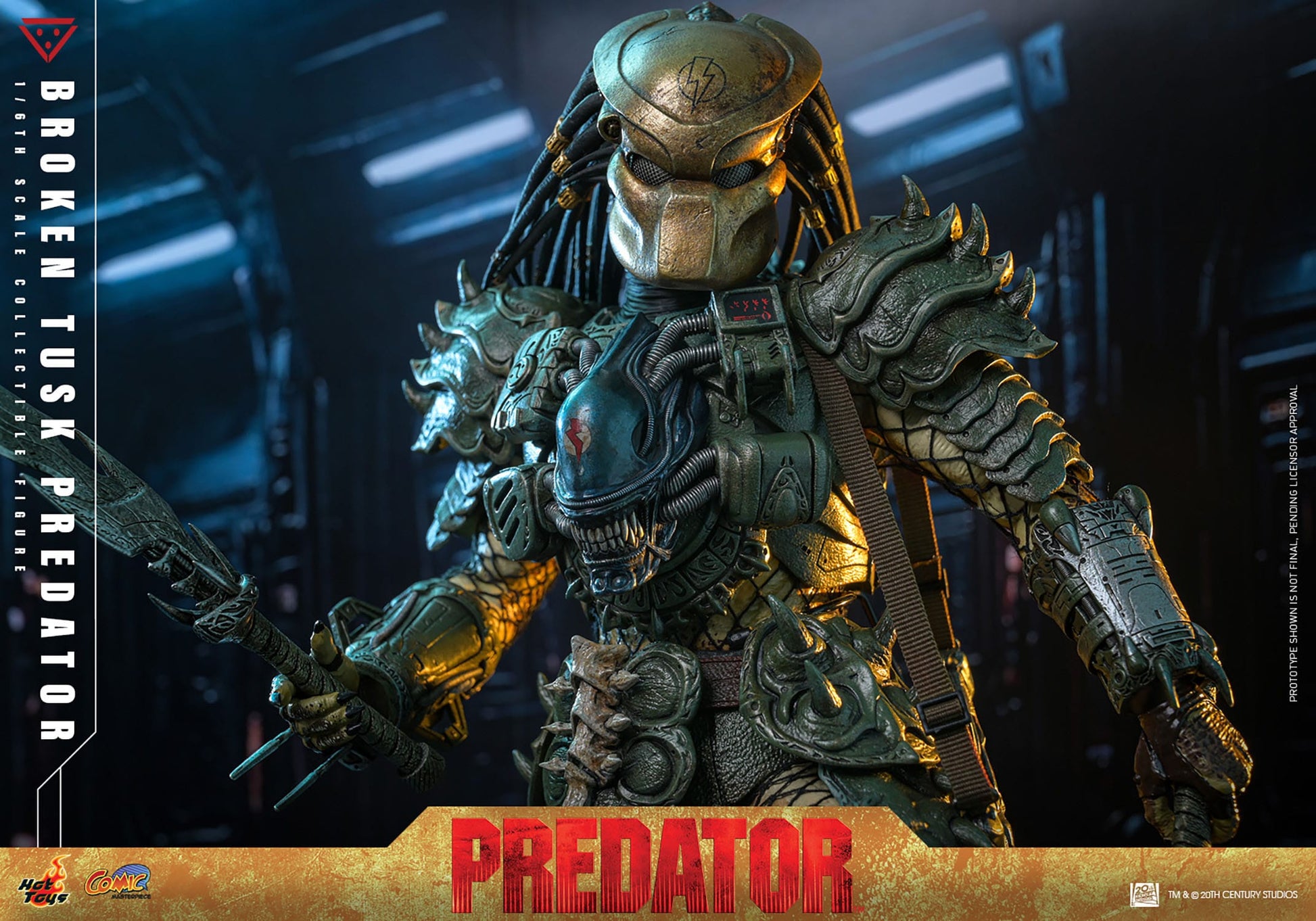 Alien vs. Predator figurine Comic Masterpiece 1/6 Broken Tusk Predator 35 cm Hot Toys
