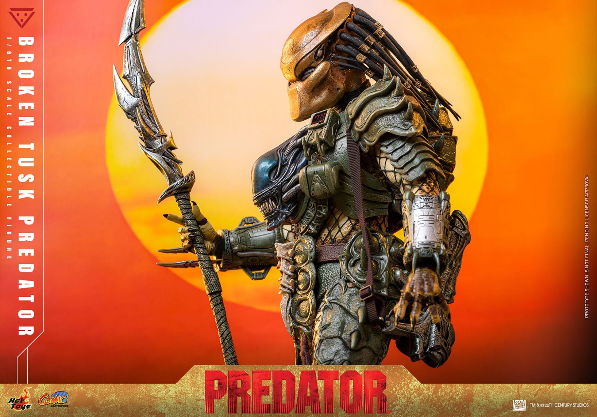 Alien vs. Predator figurine Comic Masterpiece 1/6 Broken Tusk Predator 35 cm Hot Toys