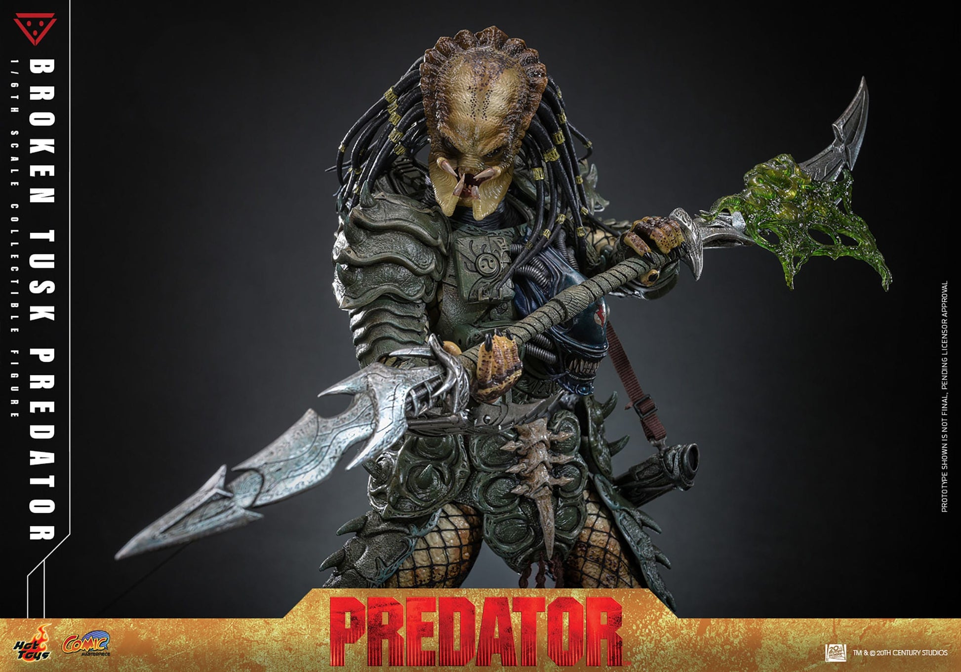 Alien vs. Predator figurine Comic Masterpiece 1/6 Broken Tusk Predator 35 cm Hot Toys