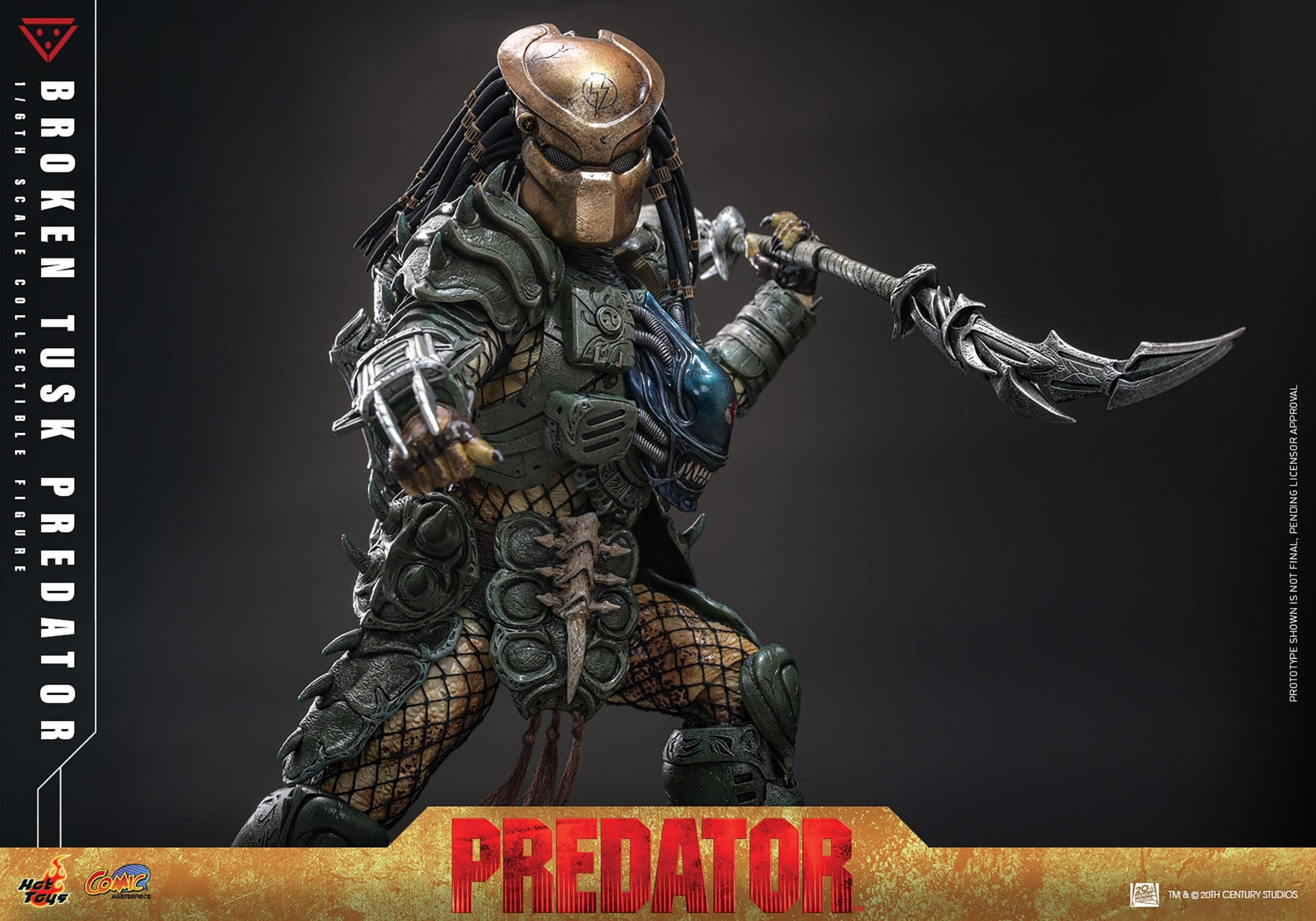Alien vs. Predator figurine Comic Masterpiece 1/6 Broken Tusk Predator 35 cm Hot Toys