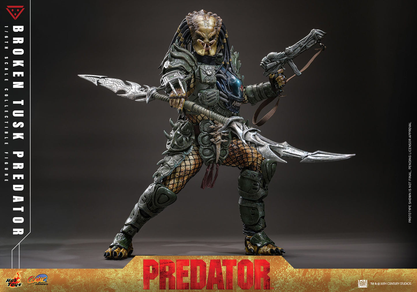 Alien vs. Predator figurine Comic Masterpiece 1/6 Broken Tusk Predator 35 cm Hot Toys