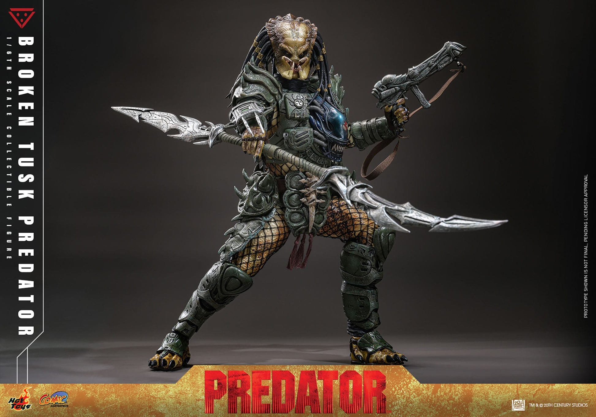 Alien vs. Predator figurine Comic Masterpiece 1/6 Broken Tusk Predator 35 cm Hot Toys