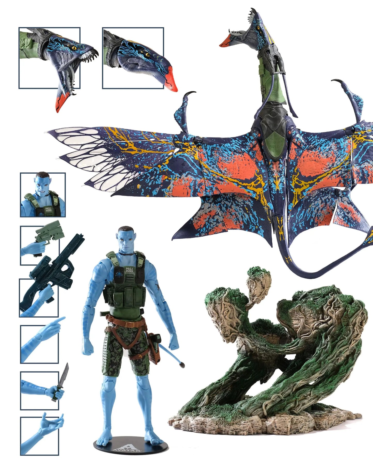 Avatar Recom Quaritch & RDA Banshee La Voie de l'eau figurine  (Gold Label) - Rue Du Retro