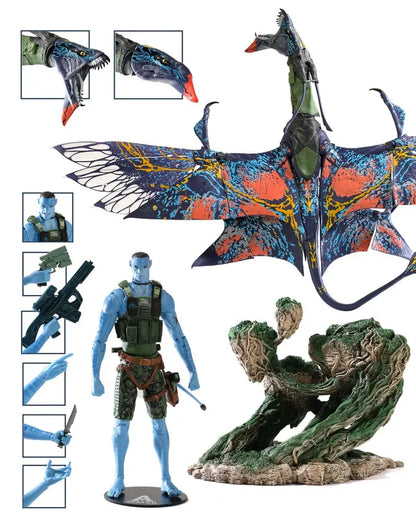 Avatar Recom Quaritch & RDA Banshee La Voie de l'eau figurine  (Gold Label) - Rue Du Retro