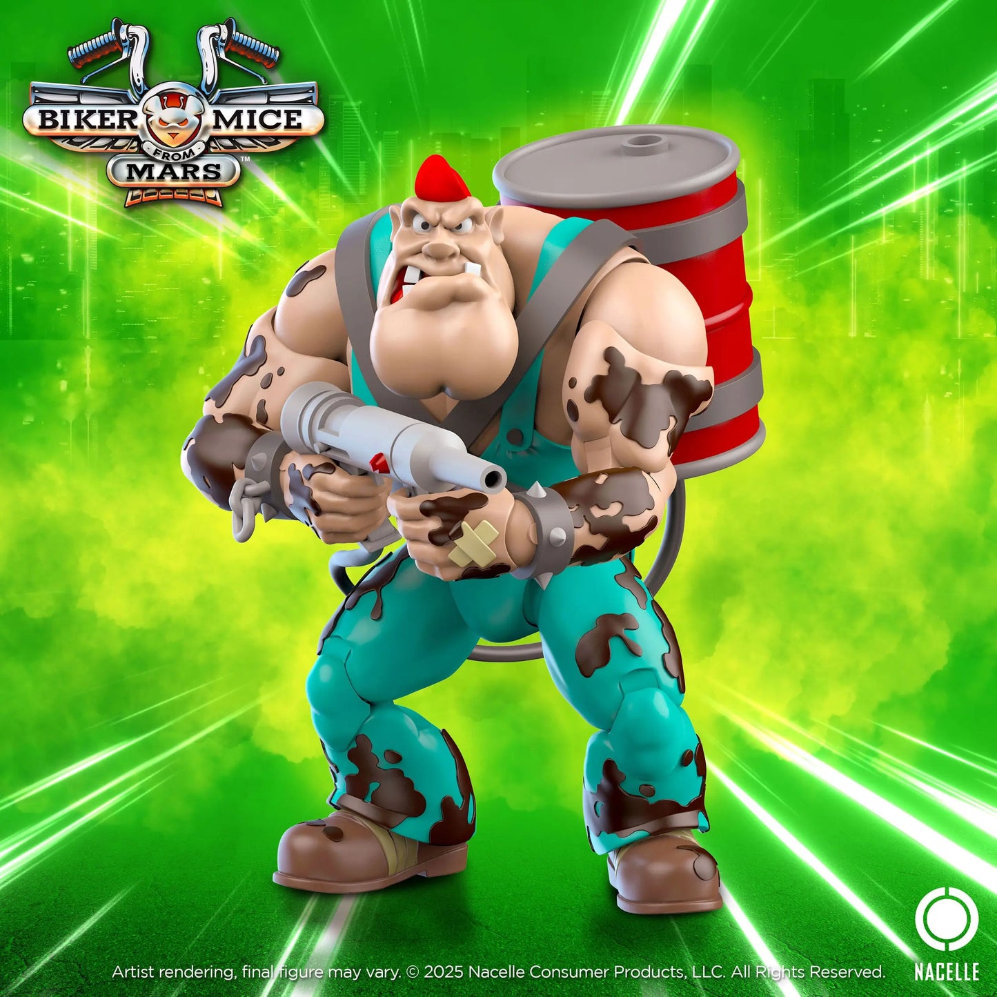 Biker Mice From Mars Les Motards de l'espace figurine Greasepit 23 cm - Rue Du Retro