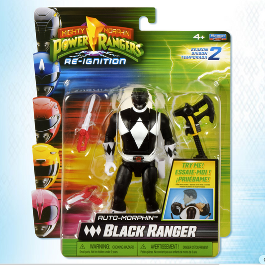 Power Rangers Season 2 Auto-Morphin figurine Black Ranger Playmates
