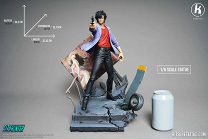 Nicky Larson City Hunter Statue 1/6 Ryo Saeba 36cm kitsune Statue