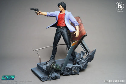 Nicky Larson City Hunter Statue 1/6 Ryo Saeba 36cm kitsune Statue