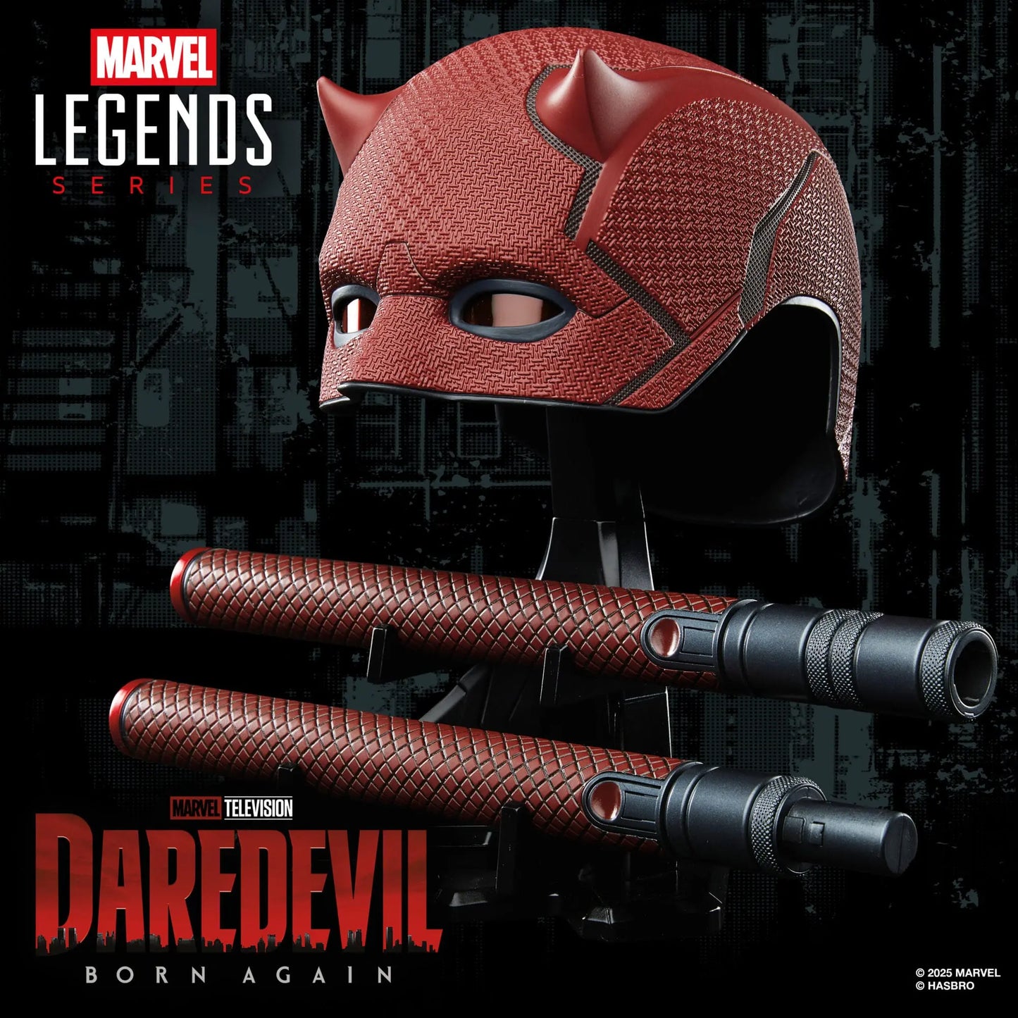 Daredevil masque avec matraque Born Again Cosplay Premium Hasbro