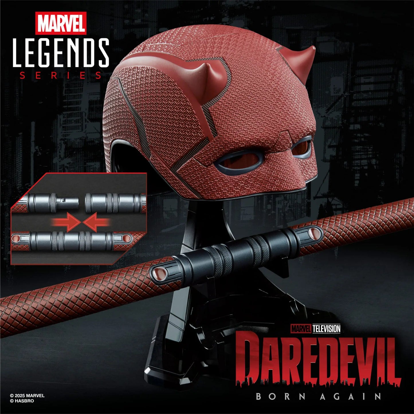 Daredevil masque avec matraque Born Again Cosplay Premium Hasbro