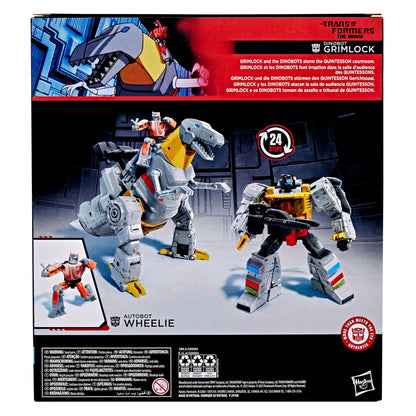 Dinobot Grimlock & Autobot Wheelie Transformers The Movie Studio Series Leader Class figurine 22cm Hasbro