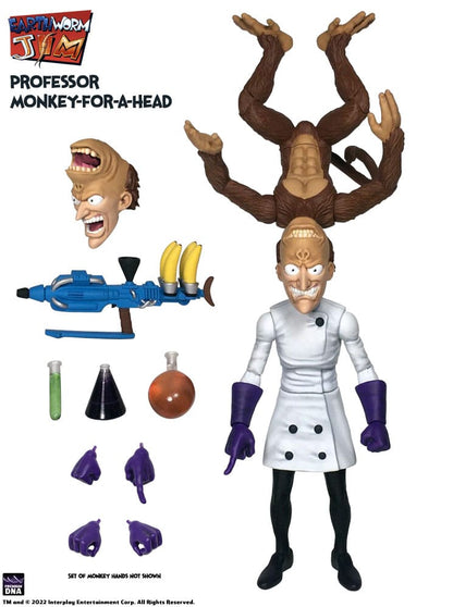 Earthworm Jim Professor Monkey-For-A-Head figurine Wave 1 28cm Premium DNA Toys