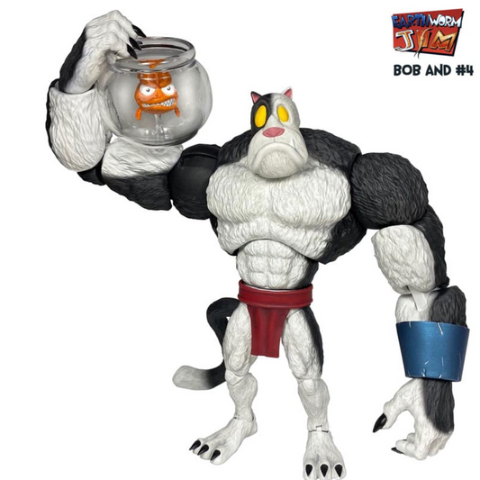 Earthworm Jim  Bob the Killer Goldfish & #4 15 cm figurine Wave 1 Premium DNA Toys