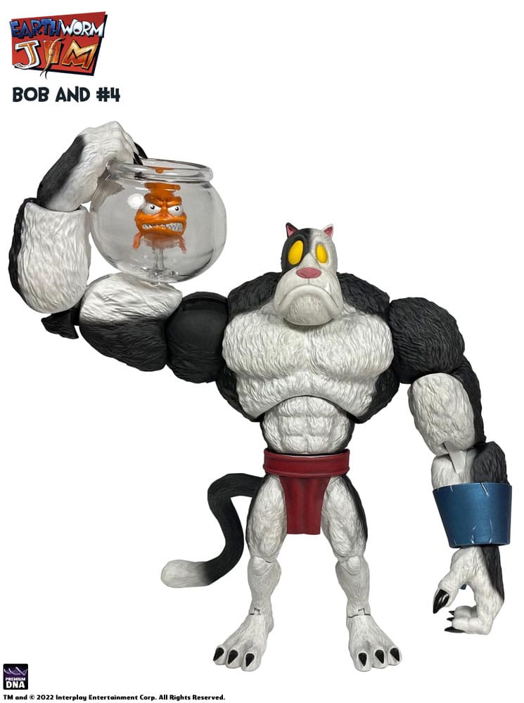 Earthworm Jim  Bob the Killer Goldfish & #4 15 cm figurine Wave 1 Premium DNA Toys