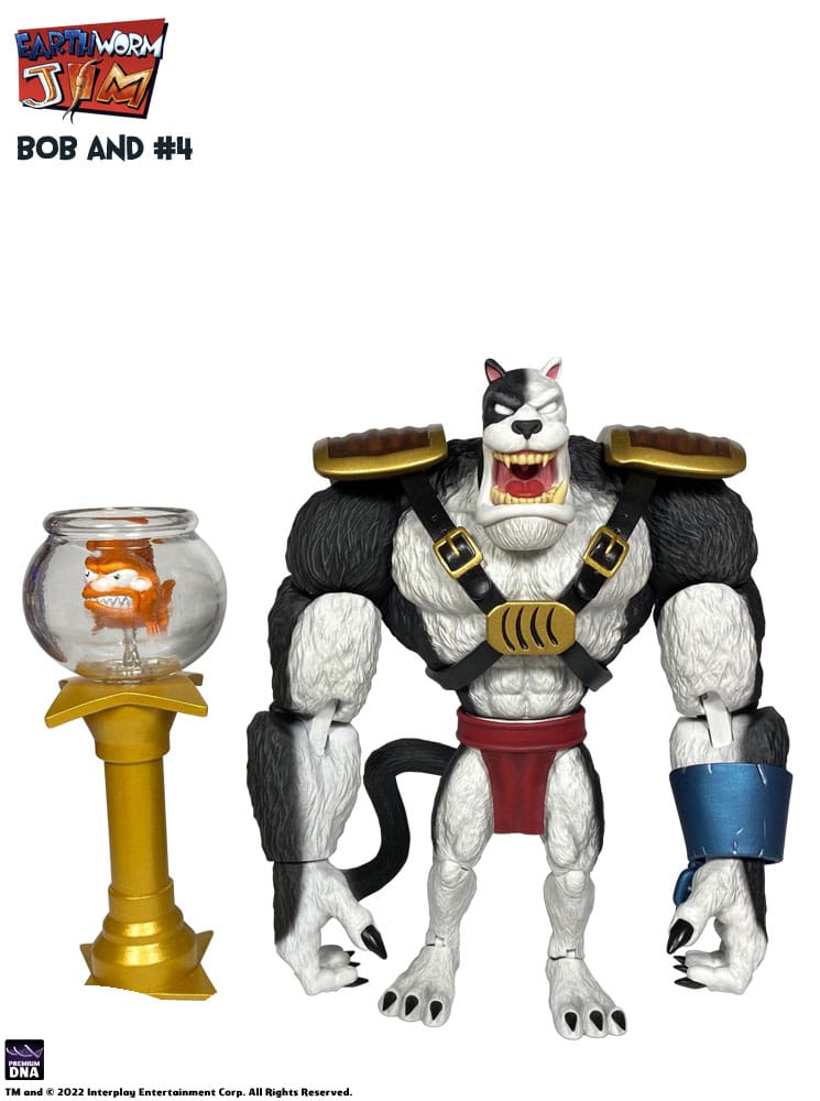 Earthworm Jim  Bob the Killer Goldfish & #4 15 cm figurine Wave 1 Premium DNA Toys