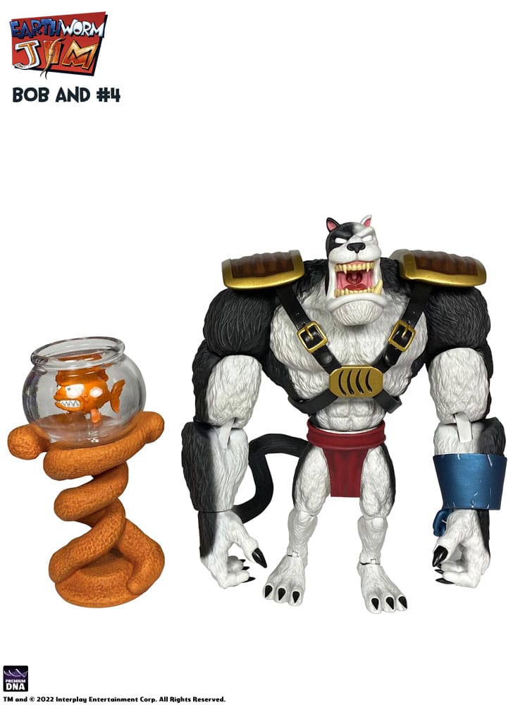Earthworm Jim  Bob the Killer Goldfish & #4 15 cm figurine Wave 1 Premium DNA Toys