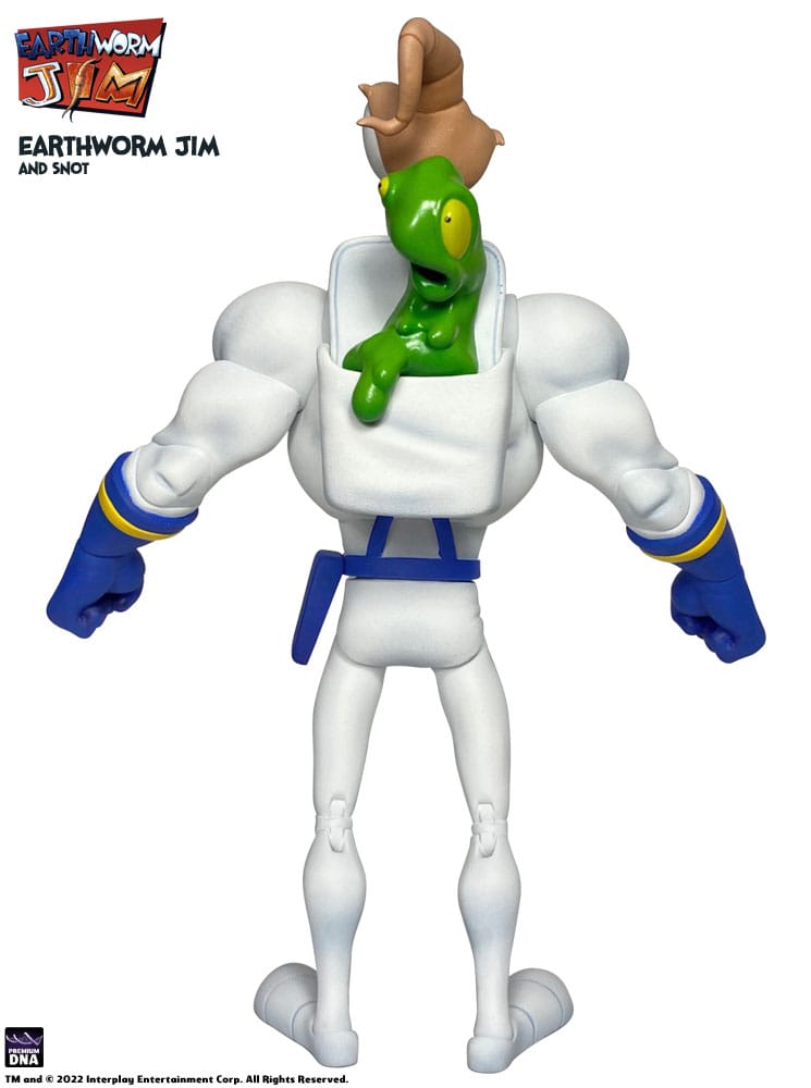 Earthworm Jim & Snot figurine 15cm Wave 1 Premium DNA Toys