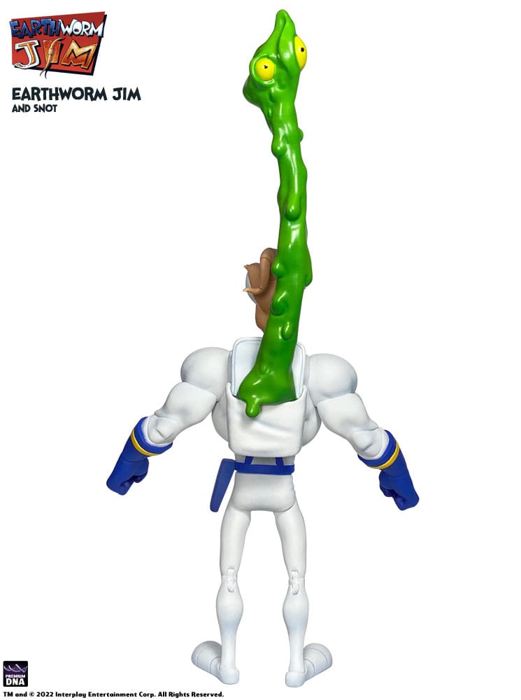 Earthworm Jim & Snot figurine 15cm Wave 1 Premium DNA Toys