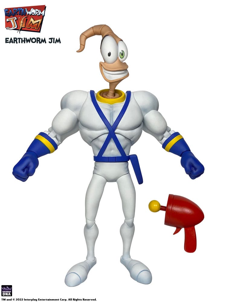 Earthworm Jim & Snot figurine 15cm Wave 1 Premium DNA Toys