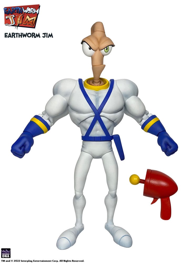 Earthworm Jim & Snot figurine 15cm Wave 1 Premium DNA Toys