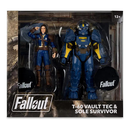 Fallout 4 figurines Pack T-60 Vault Tec & Sole Survivor 18cm McFarlane Toys