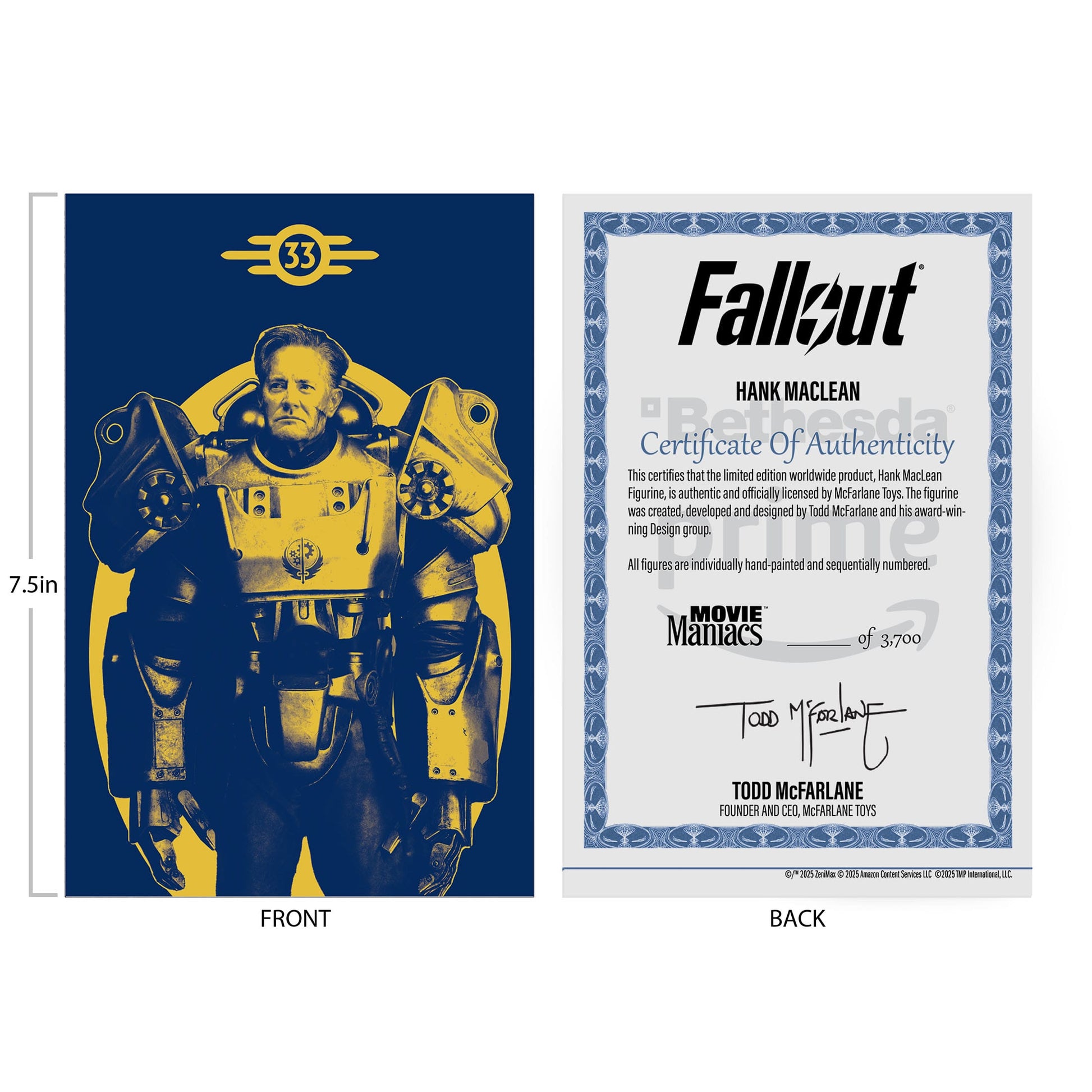 Fallout figurine Movie Maniacs Hank Maclean (Season 2) (Red Platinum Edition) 17 cm McFarlane Toys