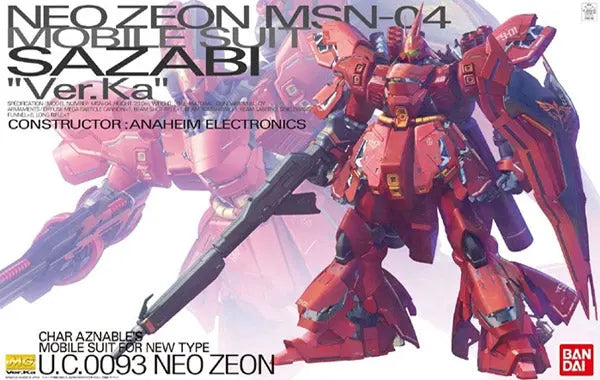 Gundam Gunpla MG 1/100 Msn-04 Sazabi Ver. Ka Bandai Hobby