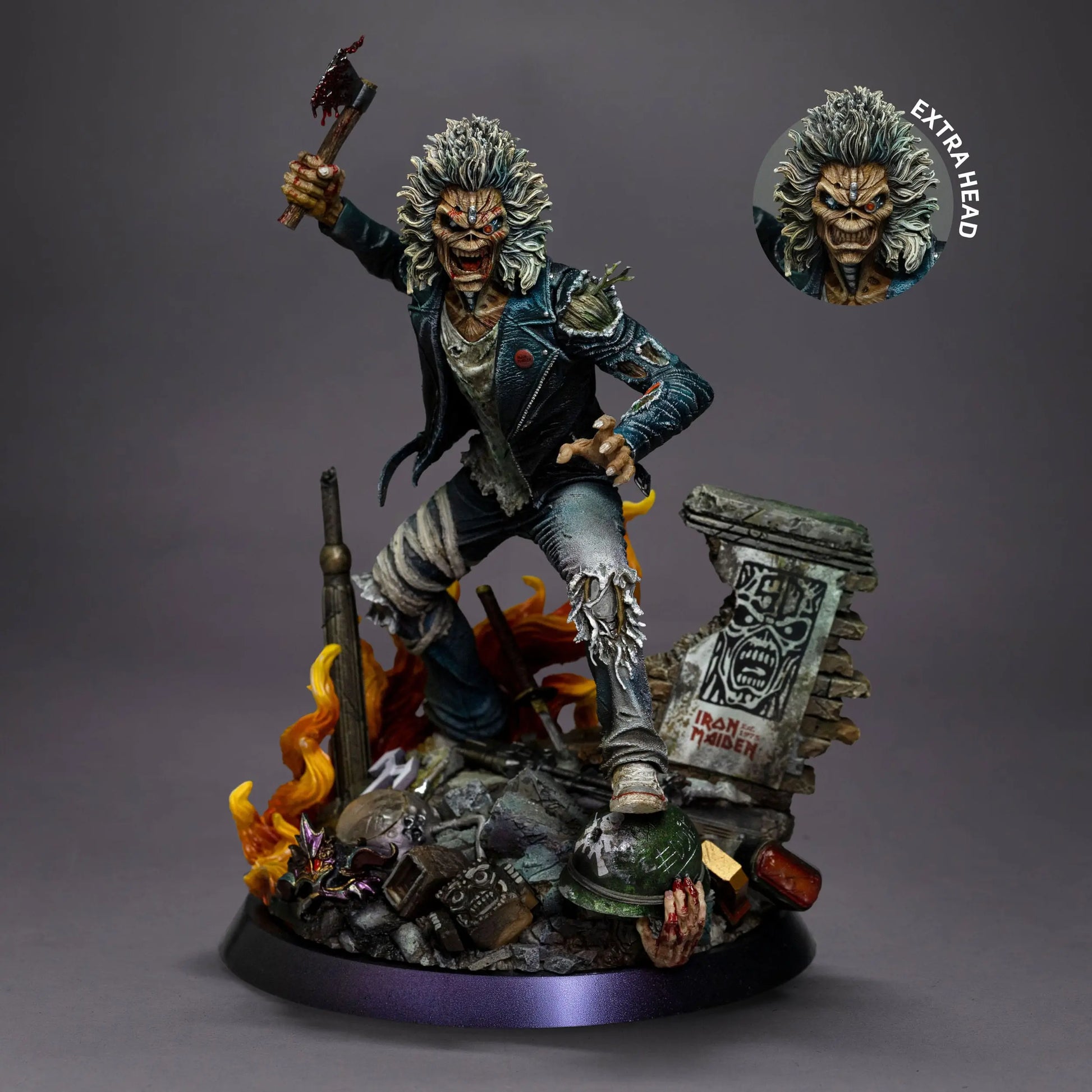 Iron Maiden Eddie statuette 1/10 Art Scale Eddie 50th Year Anniversary 22 cm - Rue Du Retro