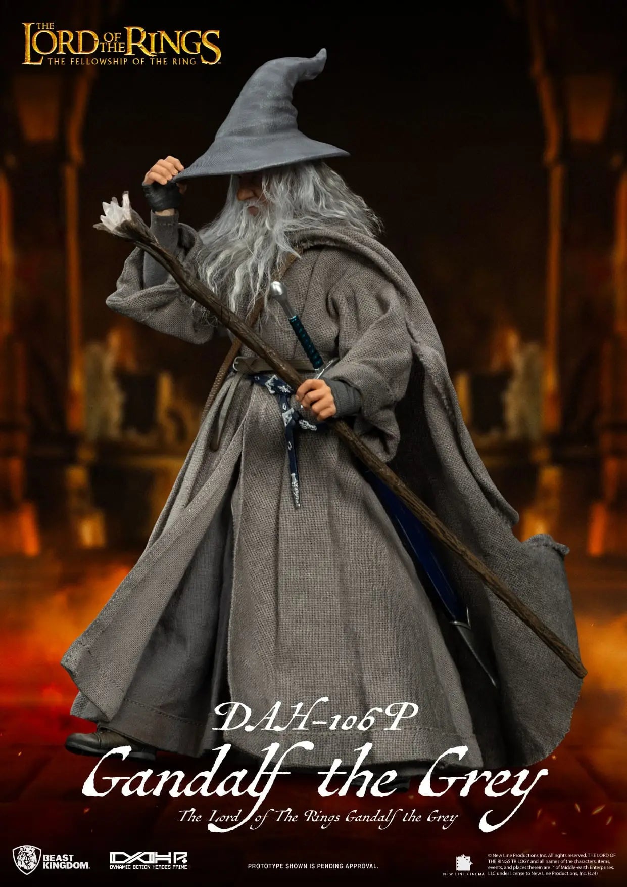 Le Seigneur des Anneaux Gandalf le Gris  figurine Dynamic Action Heroes 21cm Beast Kingdom Toys