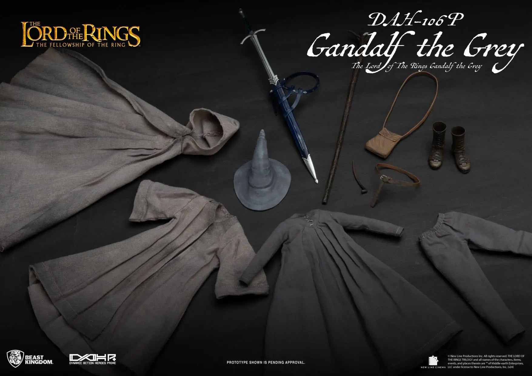 Le Seigneur des Anneaux Gandalf le Gris  figurine Dynamic Action Heroes 21cm Beast Kingdom Toys