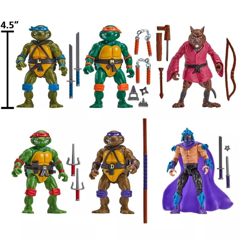 Les Tortues Ninja 6 Figurines 1988 Remastered heo EU Exclusive Playmates