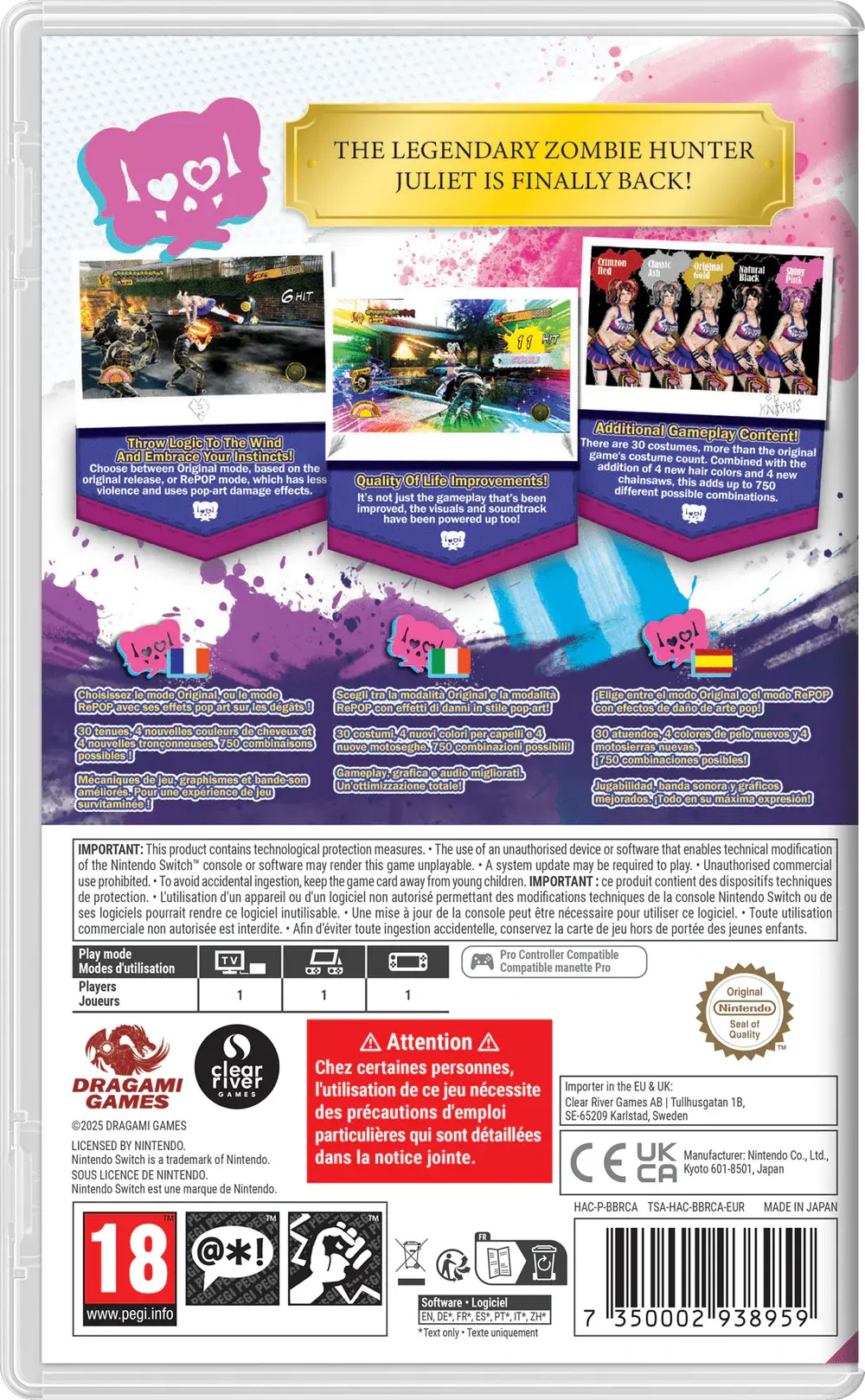 Lollipop Chainsaw RePOP SWITCH Clear River Games