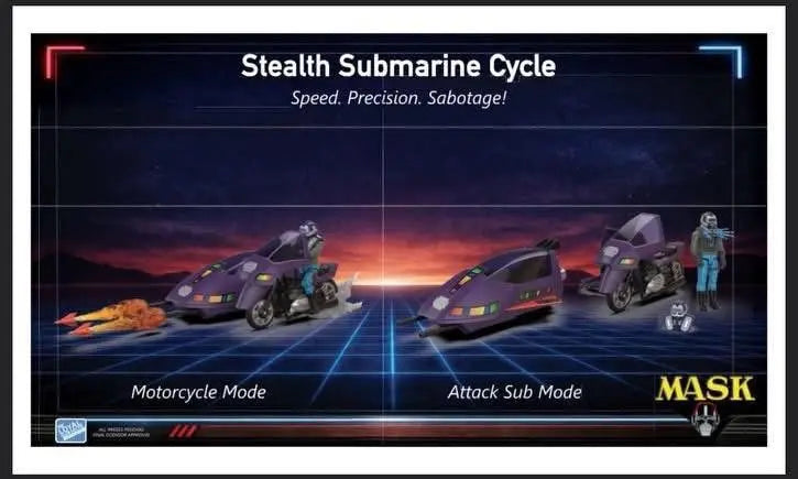 MASK Golf 2 Piranha SSC (Stealth Submarine Cycle) voertuig The Loyal Subjects