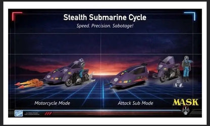 MASK Golf 2 Piranha SSC (Stealth Submarine Cycle) voertuig The Loyal Subjects