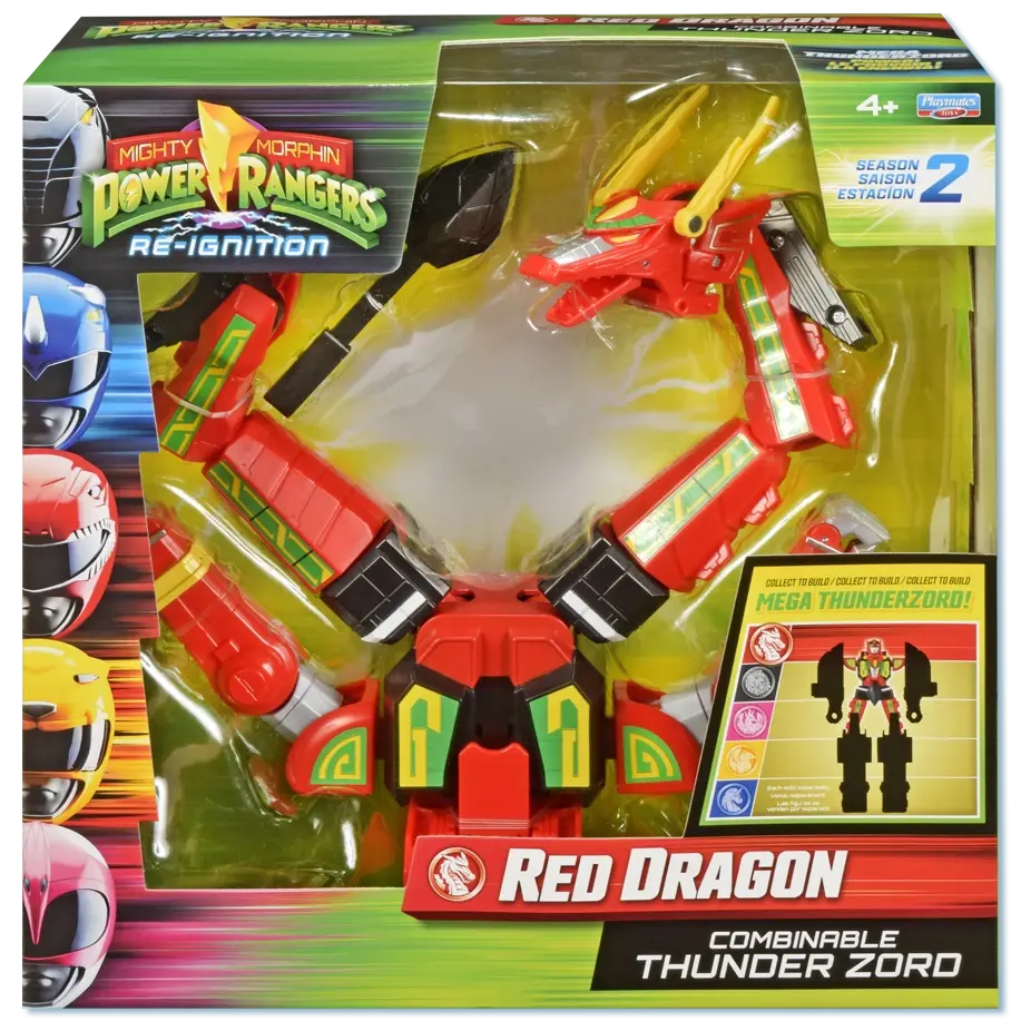 Power Rangers Thunderzord figurine Red Dragon Playmates